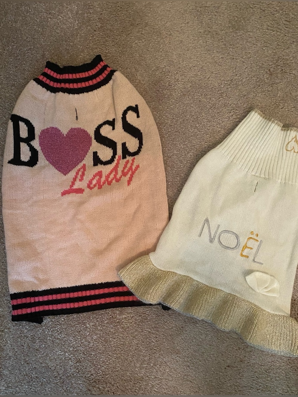 (2) TWO Dog Sweaters